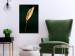 Canvas Gold leaf - Botanical theme on a background of green 135578 additionalThumb 3