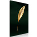 Canvas Gold leaf - Botanical theme on a background of green 135578 additionalThumb 2