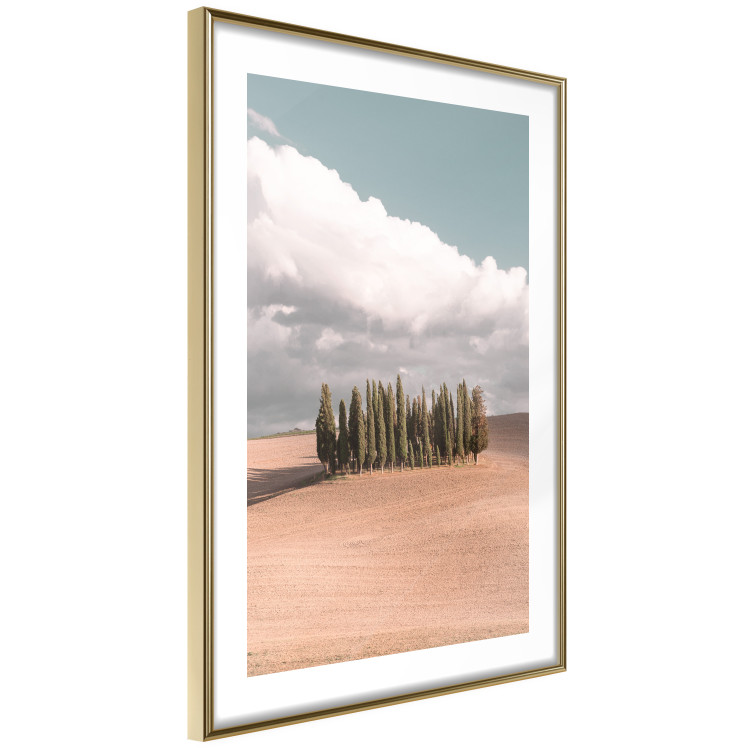 Wall Poster Sweet Tuscany - warm landscape of a field against trees and clouds 135878 additionalImage 2
