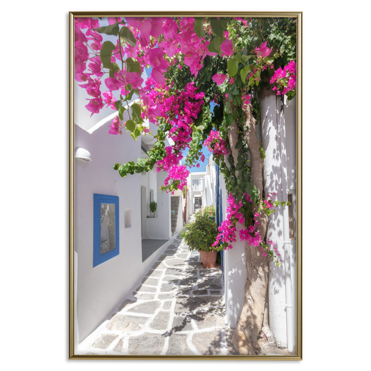 Wall Poster Lonely Alley - a summer landscape of Greek architecture amidst nature 136078 additionalImage 11