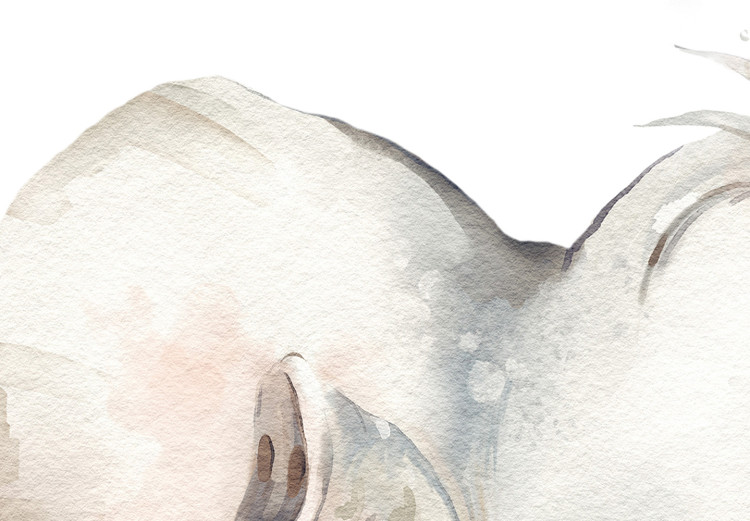 Canvas Art Print Drawing, joyful elephant - a stylized watercolor composition 136378 additionalImage 4