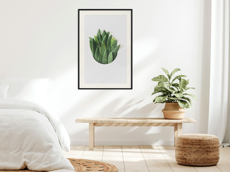 Poster Fragrant Circle - plant composition with green leaves on a white background 137278 additionalImage 15