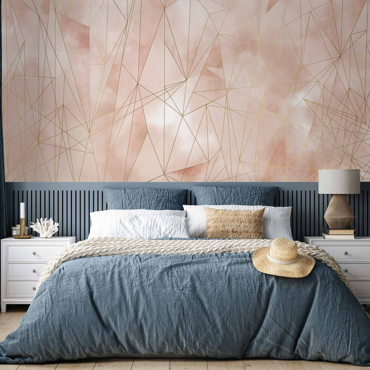 Wall Mural Pastel triangles - beige composition with abstract motif 138378 additionalImage 2
