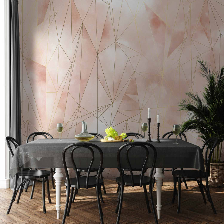 Wall Mural Pastel triangles - beige composition with abstract motif 138378 additionalImage 4