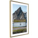 Wall Poster Cottage under the Rock - landscape of a cottage against a lake and a large gray mountain 138778 additionalThumb 6