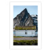 Wall Poster Cottage under the Rock - landscape of a cottage against a lake and a large gray mountain 138778 additionalThumb 12
