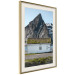 Wall Poster Cottage under the Rock - landscape of a cottage against a lake and a large gray mountain 138778 additionalThumb 20