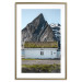 Wall Poster Cottage under the Rock - landscape of a cottage against a lake and a large gray mountain 138778 additionalThumb 17