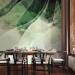 Wall Mural Storm of colours - abstract in shades of green with silver elements 143478 additionalThumb 6