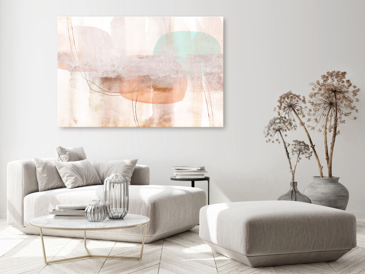 Canvas Print Interplay of Colors (1-piece) Wide - pastel unique abstraction 143678 additionalImage 3