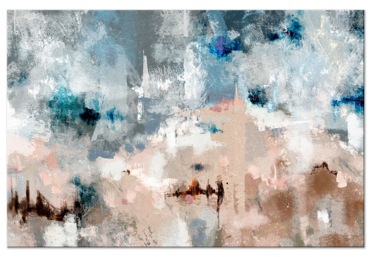 Canvas Unreal Landscape (1-piece) - abstraction in blues and pinks 143878