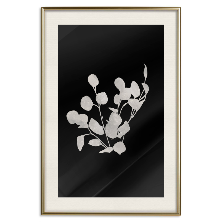 Wall Poster Eucalyptus Twigs - Minimalist Leaves on a Dark Background 146178 additionalImage 25