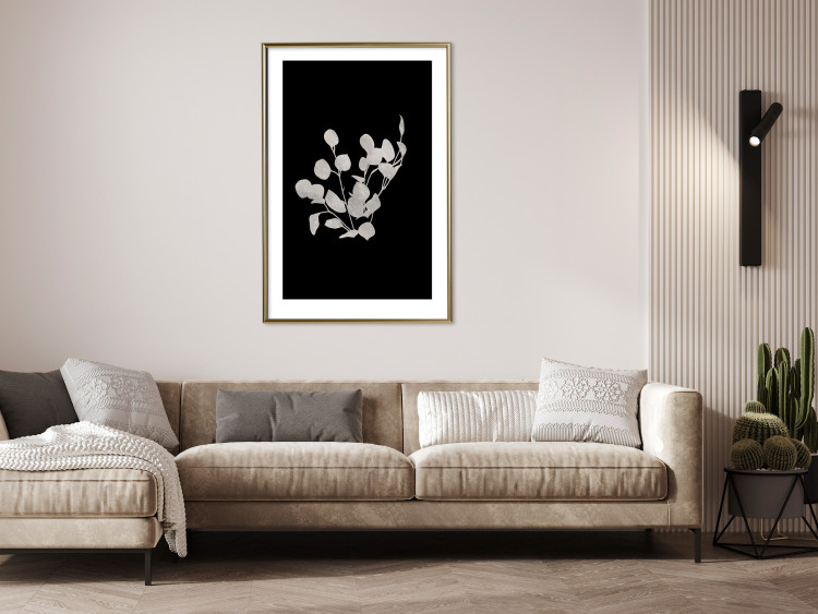 Wall Poster Eucalyptus Twigs - Minimalist Leaves on a Dark Background 146178 additionalImage 11
