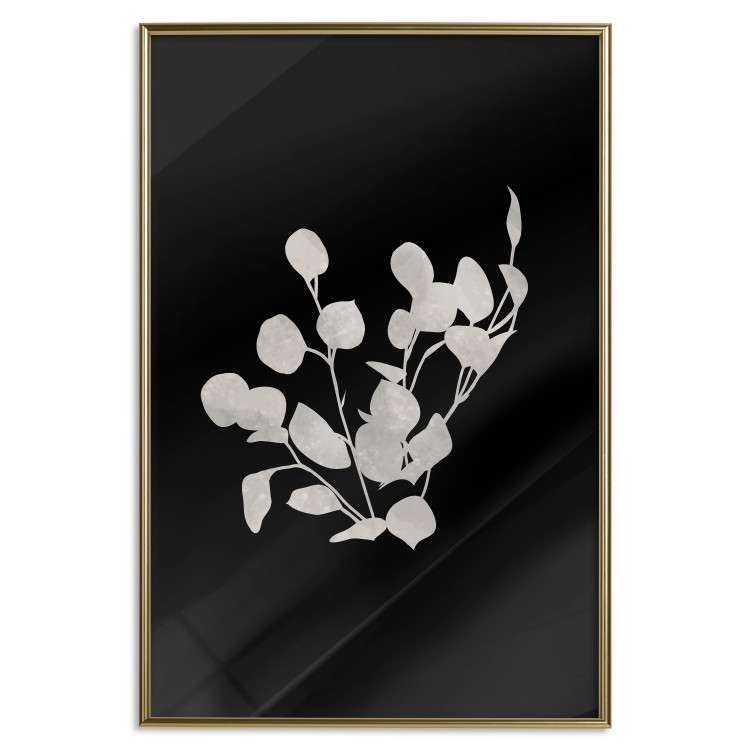Wall Poster Eucalyptus Twigs - Minimalist Leaves on a Dark Background 146178 additionalImage 16