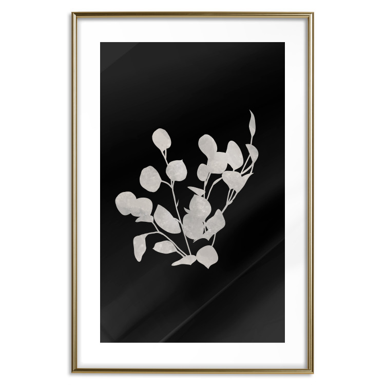 Wall Poster Eucalyptus Twigs - Minimalist Leaves on a Dark Background 146178 additionalImage 26