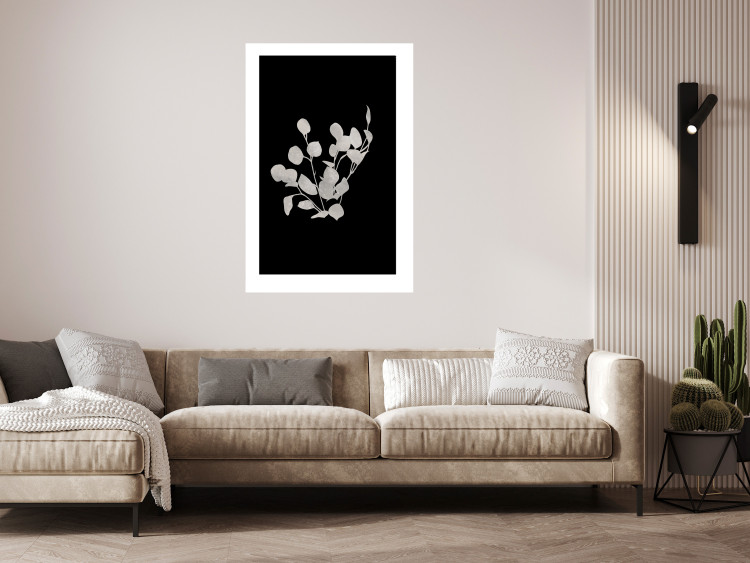 Wall Poster Eucalyptus Twigs - Minimalist Leaves on a Dark Background 146178 additionalImage 17