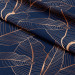 Decorative Curtain Leafy abstraction - plant theme presented on a dark blue background 147278 additionalThumb 7