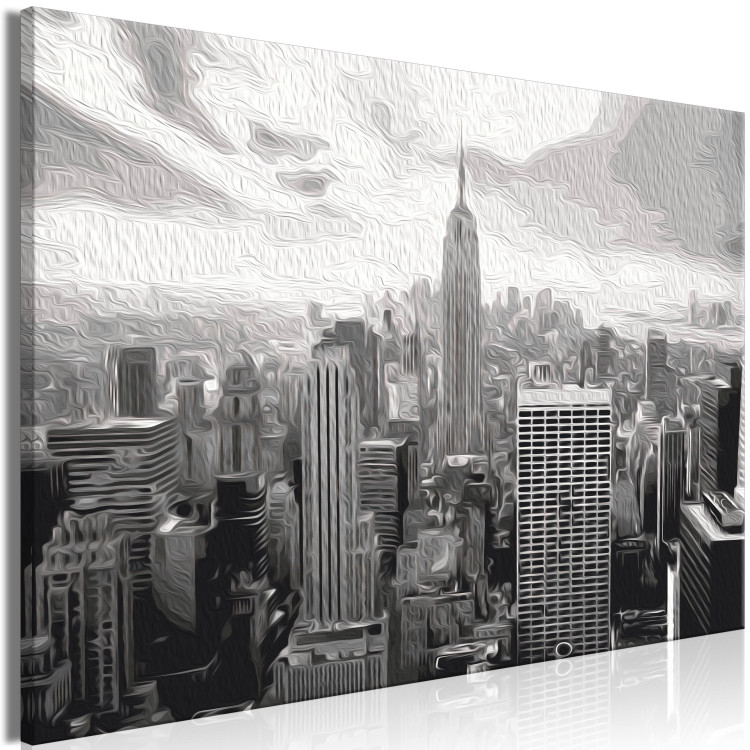 Paint by Number Kit Manhattan - Black and White Photograph of a New York City District 150378 additionalImage 5