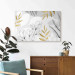 Large canvas print Fine Abstraction - A Minimalist Composition With Leaves and Flowers [Large Format] 151178 additionalThumb 4