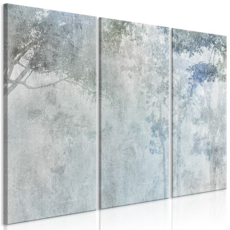 Canvas Art Print Trees in a Misty Aura - Nature in Blue-Gray Tones 151778 additionalImage 2