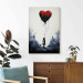 Print On Glass Flying Balloon - Watercolor Composition in Banksy Style [Glass] 151878 additionalThumb 3