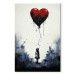 Print On Glass Flying Balloon - Watercolor Composition in Banksy Style [Glass] 151878 additionalThumb 2