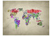 Wall Mural Colourful Continents - World Map with English Text 59978 additionalThumb 1