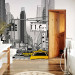 Photo Wallpaper Comic about New York - Black and White Architecture with Yellow Taxis 61478 additionalThumb 8