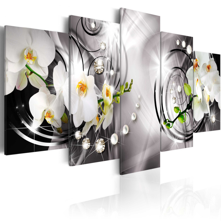 Canvas Art Print  Orchid, pearls and diamonds 63978 additionalImage 2