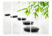 Folding Screen Zen Stones II - flat stones and bamboo leaves on a white background 96078 additionalThumb 3