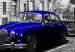 Canvas Art Print Car in Paris (1-part) Wide - Blue Car against Paris 107288 additionalThumb 5