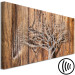 Canvas Tree Chronicle (1-part) Narrow - Landscape on Brown Texture 108288 additionalThumb 6