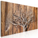 Canvas Tree Chronicle (1-part) Narrow - Landscape on Brown Texture 108288 additionalThumb 2