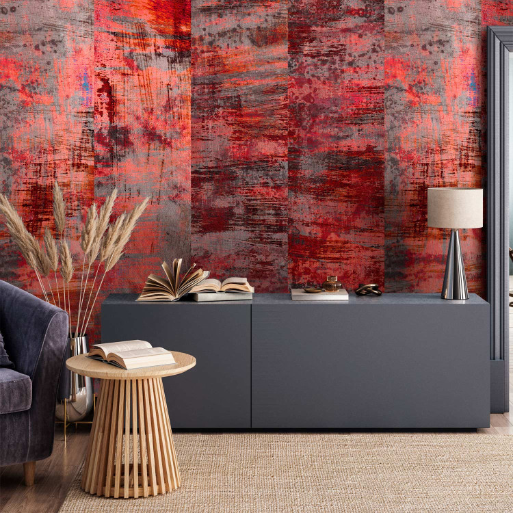 Modern Wallpaper Red Metal 113988
