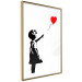 Wall Poster Girl with Balloon - black and white urban graffiti in Banksy style 114588 additionalThumb 8