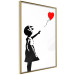 Wall Poster Girl with Balloon - black and white urban graffiti in Banksy style 114588 additionalThumb 14