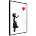 Wall Poster Girl with Balloon - black and white urban graffiti in Banksy style 114588 additionalThumb 11