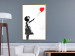 Wall Poster Girl with Balloon - black and white urban graffiti in Banksy style 114588 additionalThumb 7