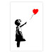 Wall Poster Girl with Balloon - black and white urban graffiti in Banksy style 114588 additionalThumb 19