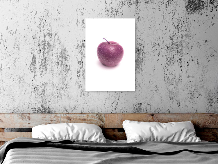 Wall Poster Apple - red fruit with water droplets on a solid white background 116788 additionalImage 23