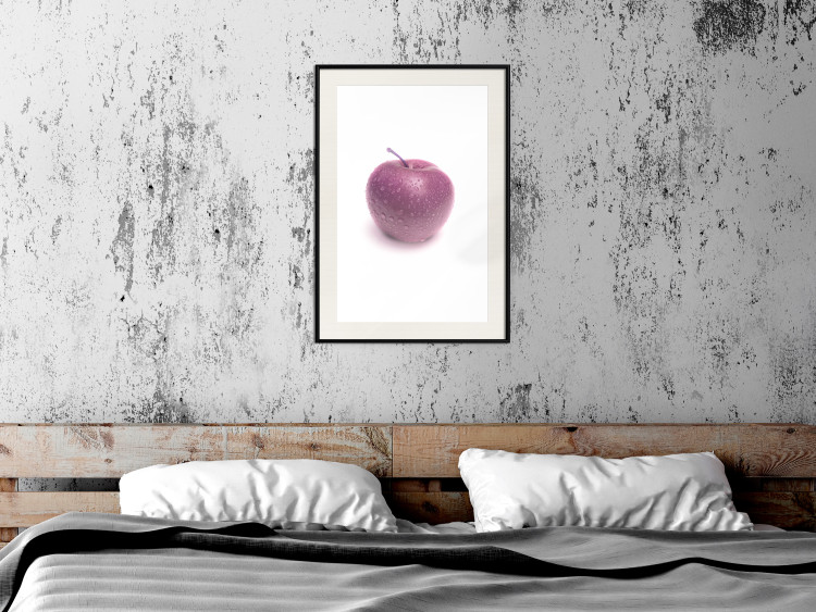 Wall Poster Apple - red fruit with water droplets on a solid white background 116788 additionalImage 22