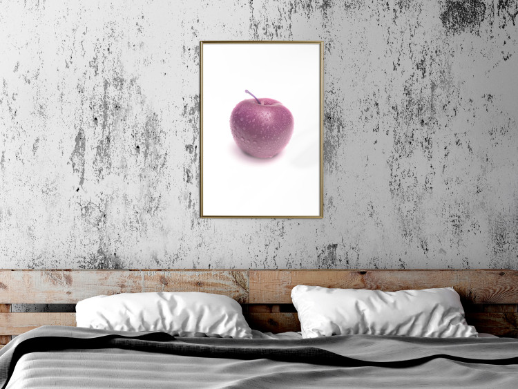 Wall Poster Apple - red fruit with water droplets on a solid white background 116788 additionalImage 7