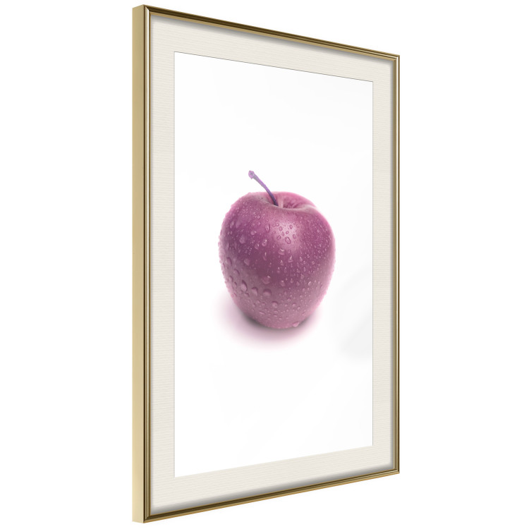 Wall Poster Apple - red fruit with water droplets on a solid white background 116788 additionalImage 2