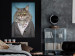 Wall Poster Mrs. Cat - portrait of a domestic animal with a human silhouette in a sweater 117888 additionalThumb 21
