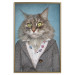 Wall Poster Mrs. Cat - portrait of a domestic animal with a human silhouette in a sweater 117888 additionalThumb 16