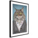 Wall Poster Mrs. Cat - portrait of a domestic animal with a human silhouette in a sweater 117888 additionalThumb 11