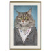 Wall Poster Mrs. Cat - portrait of a domestic animal with a human silhouette in a sweater 117888 additionalThumb 24