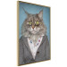 Wall Poster Mrs. Cat - portrait of a domestic animal with a human silhouette in a sweater 117888 additionalThumb 12