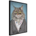 Wall Poster Mrs. Cat - portrait of a domestic animal with a human silhouette in a sweater 117888 additionalThumb 10