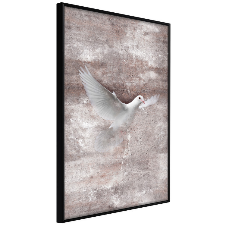 Wall Poster Love Flight - composition with a white bird and a background in shades of brown 118788 additionalImage 10
